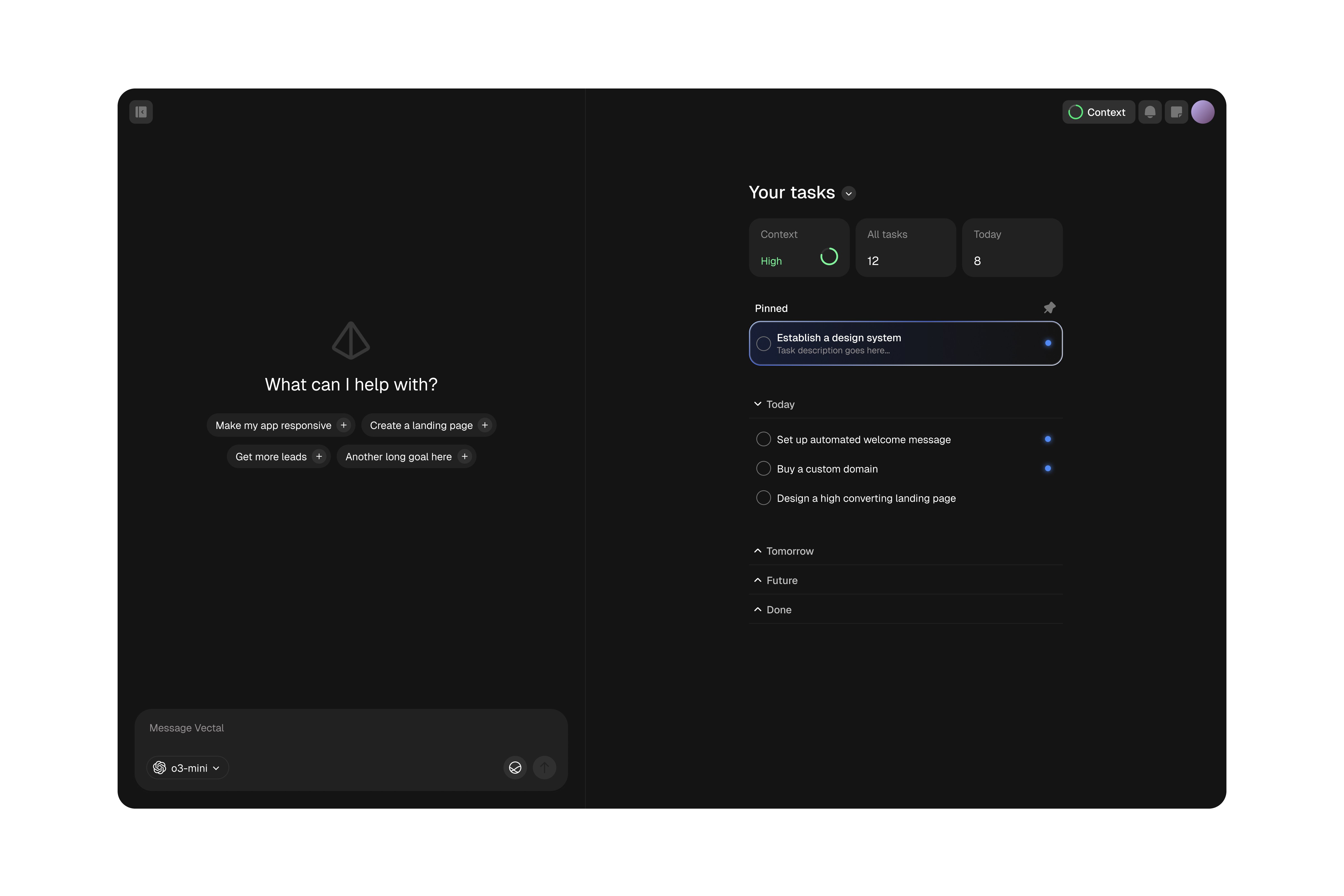 Product design for Vectal.ai