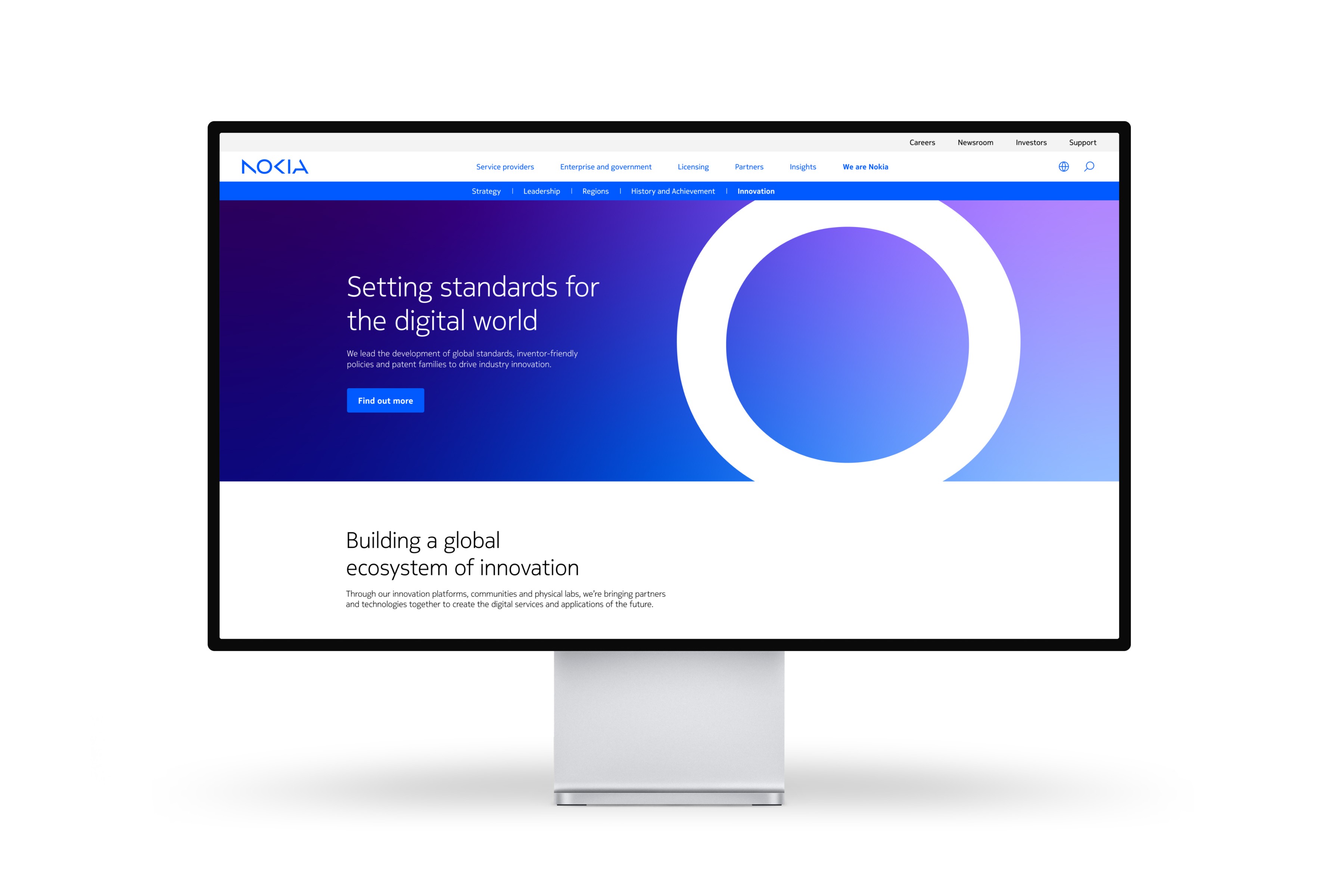 Corporate website refresh for Nokia